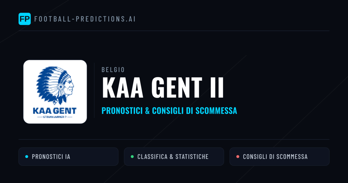 Pronostici e Statistiche KAA Gent II