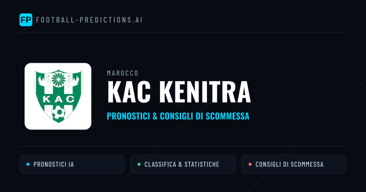 Pronostici e Statistiche KAC Kenitra