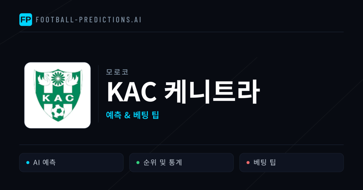 KAC 케니트라 축구 예측 & 통계