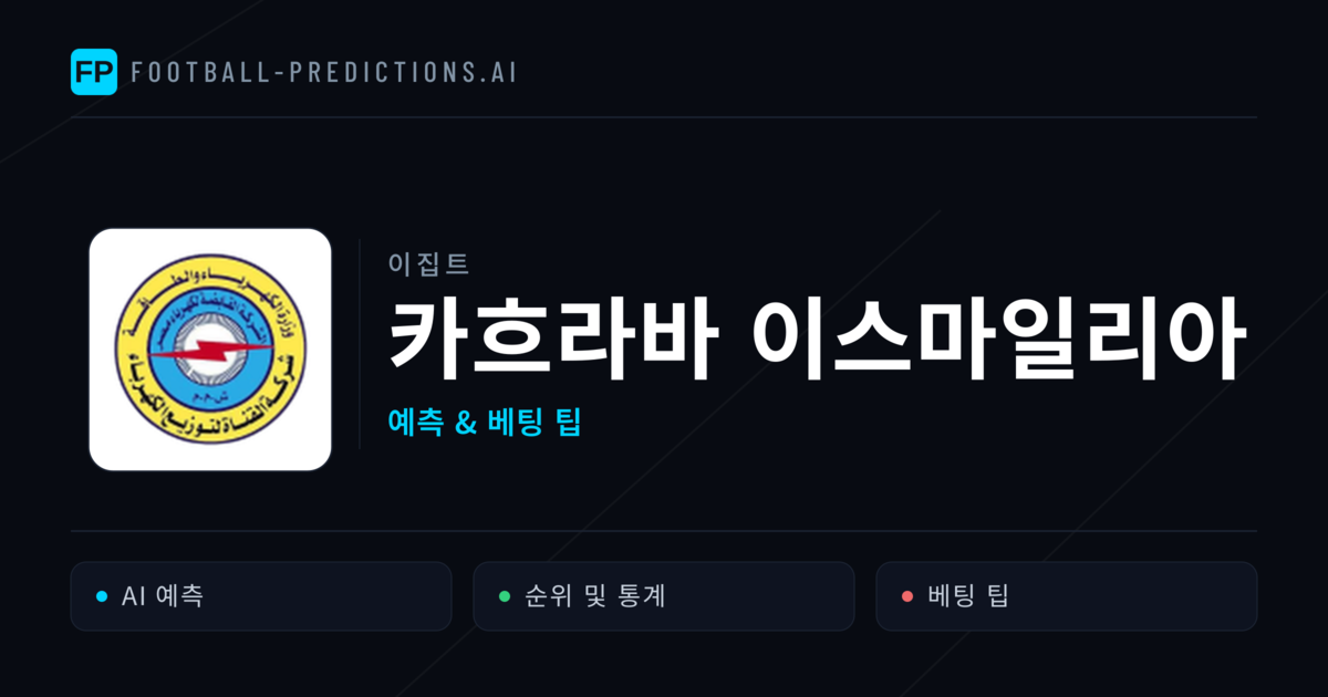 카흐라바 이스마일리아 축구 예측 & 통계