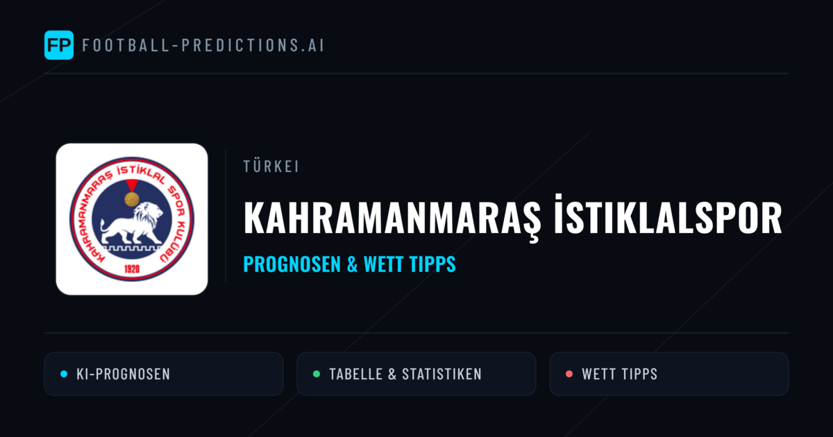 Kahramanmaraş İstiklalspor Prognosen & Statistiken