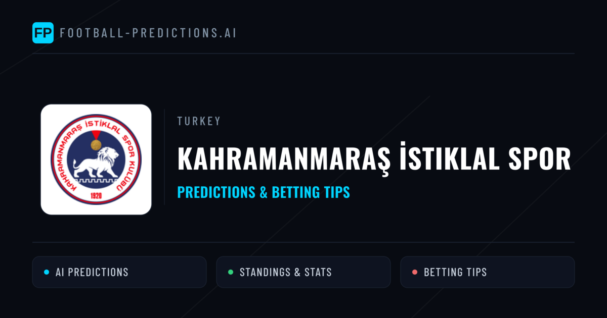 Kahramanmaraş İstiklal Spor Predictions & Stats