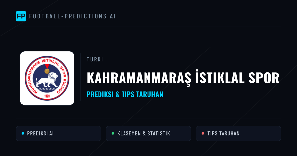 Kahramanmaraş İstiklal Spor Prediksi & Statistik Piala Dunia