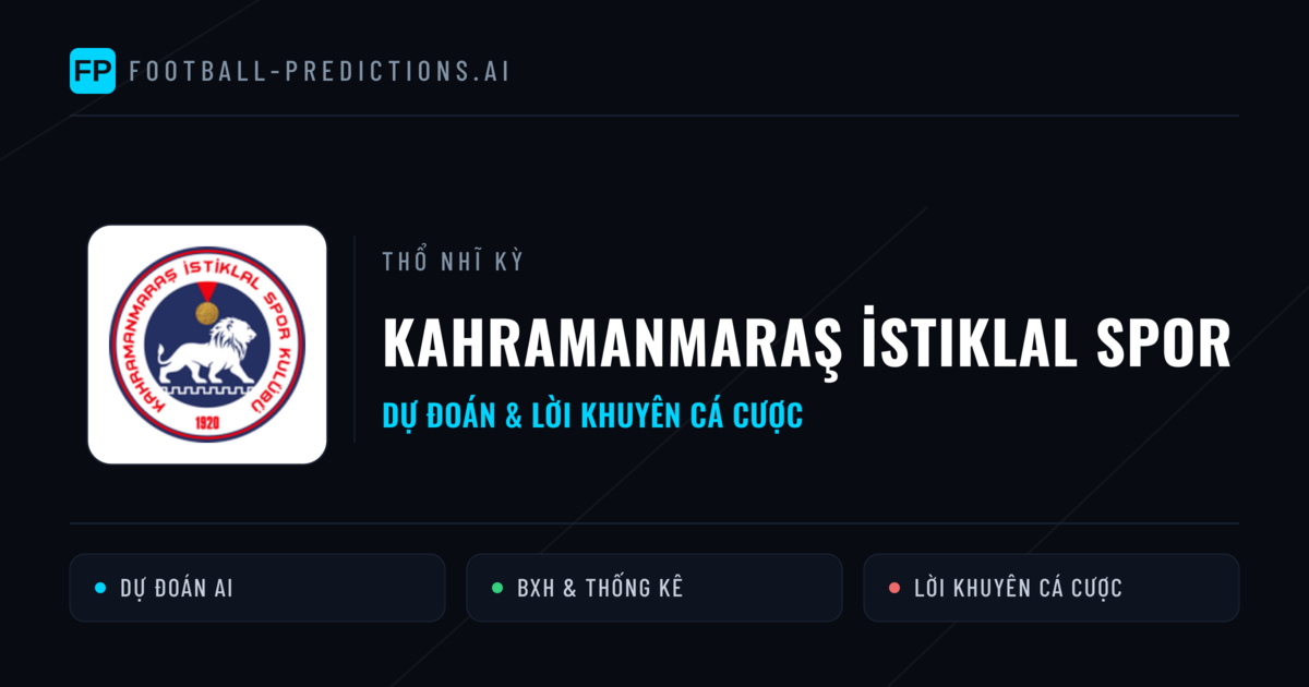 Kahramanmaraş İstiklal Spor Dự đoán & Thống kê