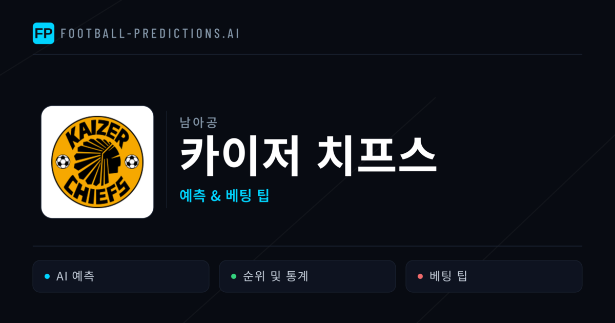 카이저 치프스 축구 예측 & 통계