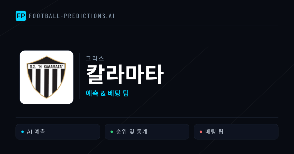 칼라마타 축구 예측 & 통계