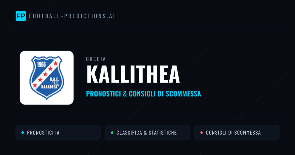 Pronostici e Statistiche Kallithea