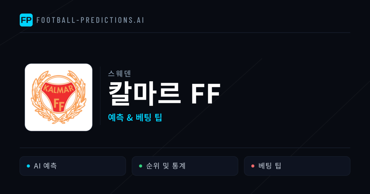칼마르 FF 축구 예측 & 통계