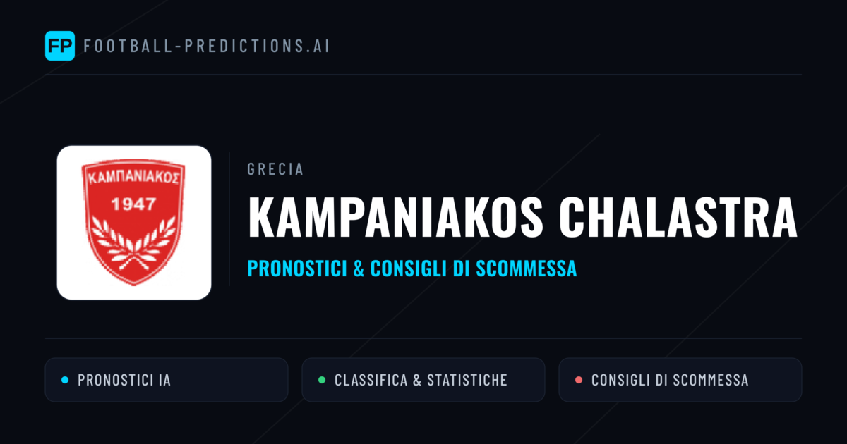 Pronostici e Statistiche Kampaniakos Chalastra