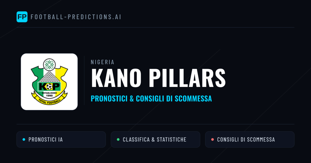 Pronostici e Statistiche Kano Pillars