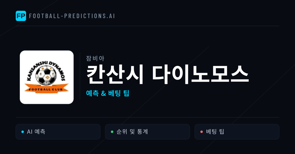 칸산시 다이노모스 축구 예측 & 통계