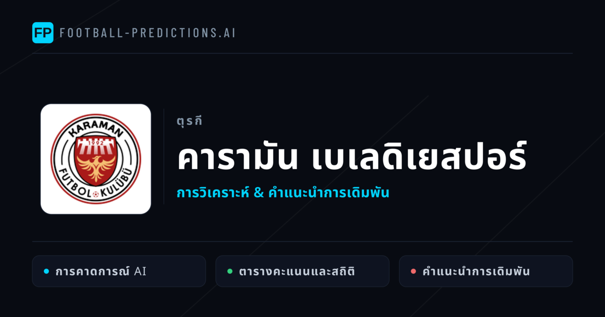 คารามัน เบเลดิเยสปอร์ การวิเคราะห์และสถิติ