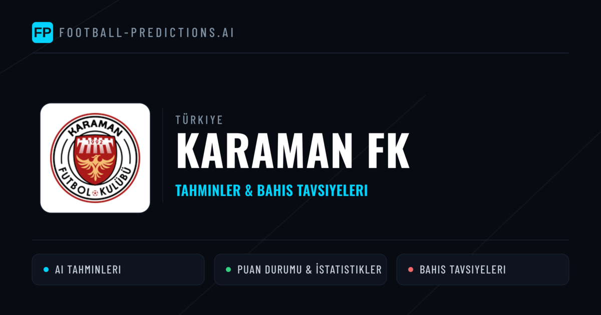 Karaman FK Tahminleri & İstatistikler