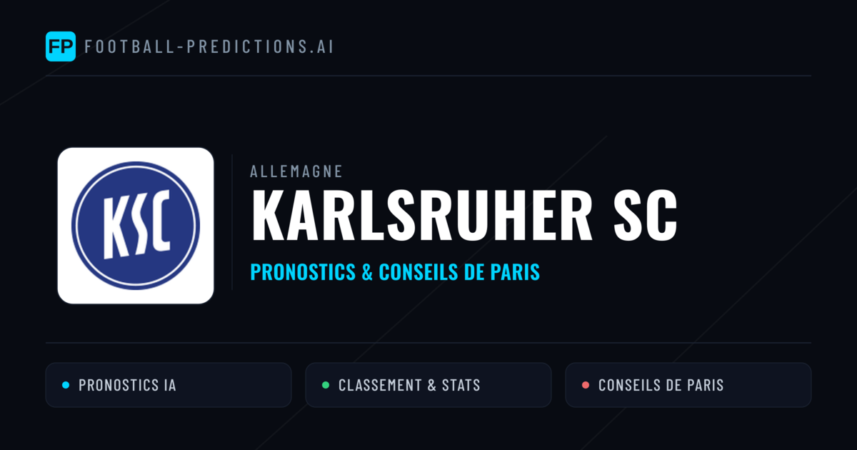Karlsruher SC Pronostics & Statistiques