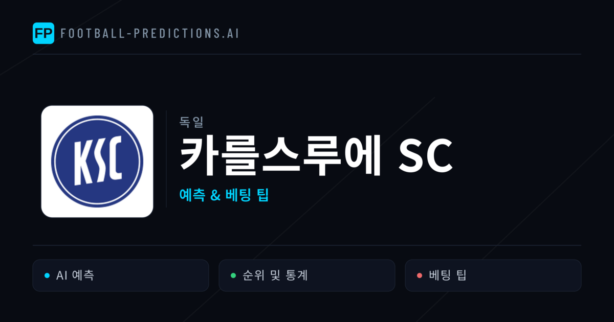 카를스루에 SC 축구 예측 & 통계