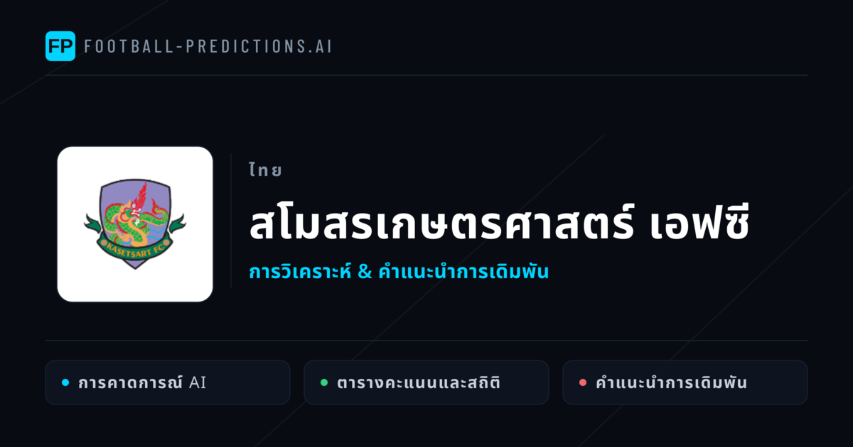 สโมสรเกษตรศาสตร์ เอฟซี การวิเคราะห์และสถิติ