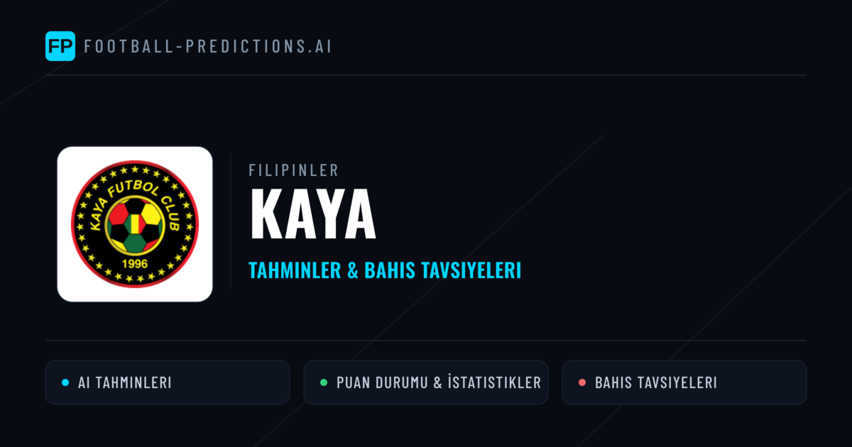 Kaya Tahminleri & İstatistikler