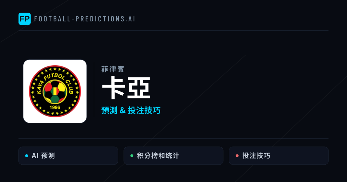 卡亞 運彩分析|足球預測與數據