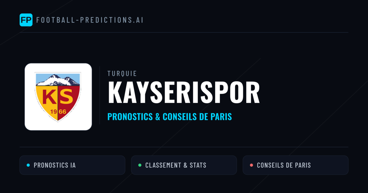 Kayserispor Pronostics & Statistiques