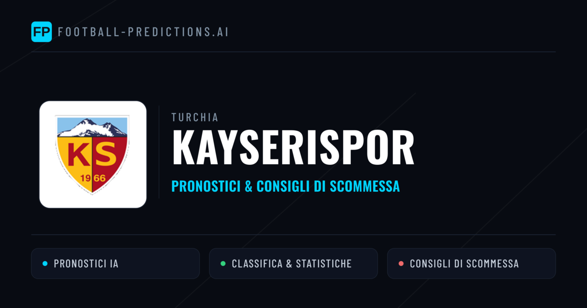 Pronostici e Statistiche Kayserispor
