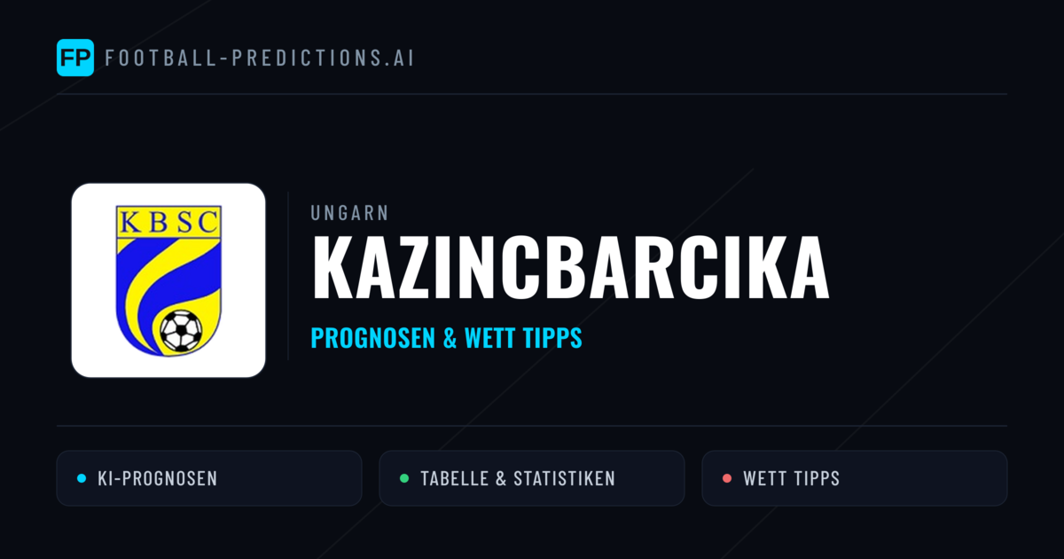 Kazincbarcika Prognosen & Statistiken