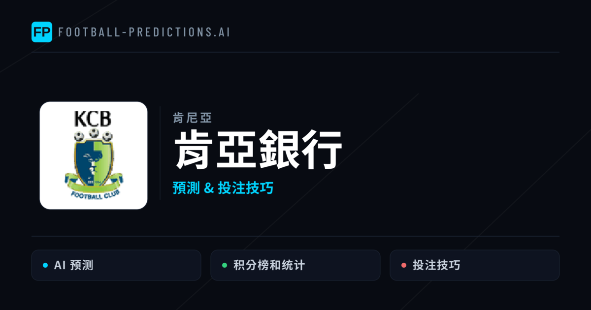 肯亞銀行 運彩分析|足球預測與數據