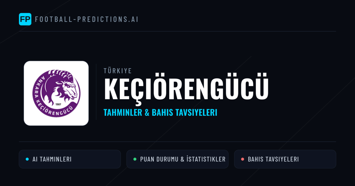 Keçiörengücü Tahminleri & İstatistikler