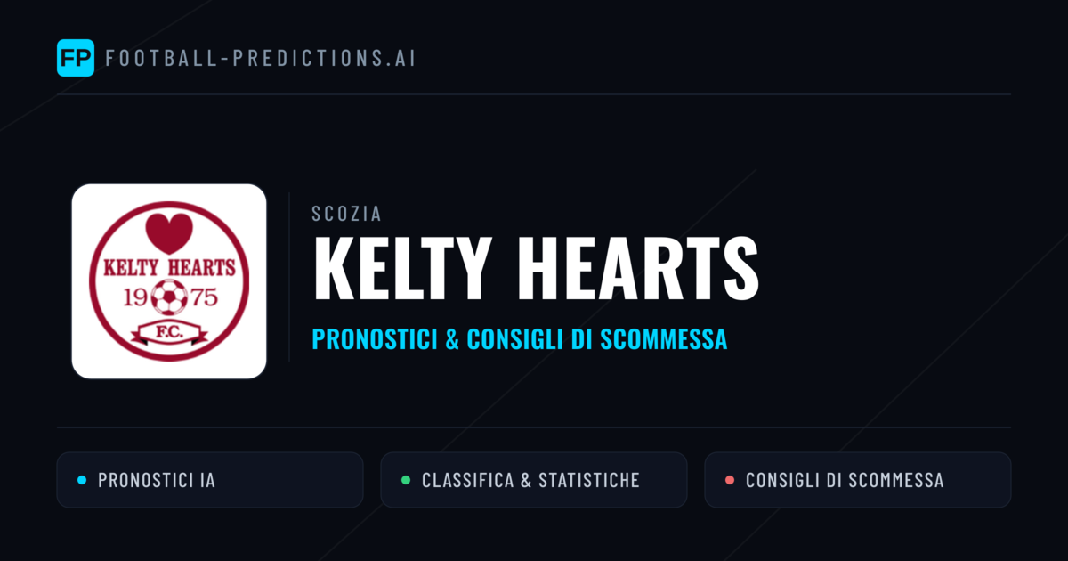Pronostici e Statistiche Kelty Hearts