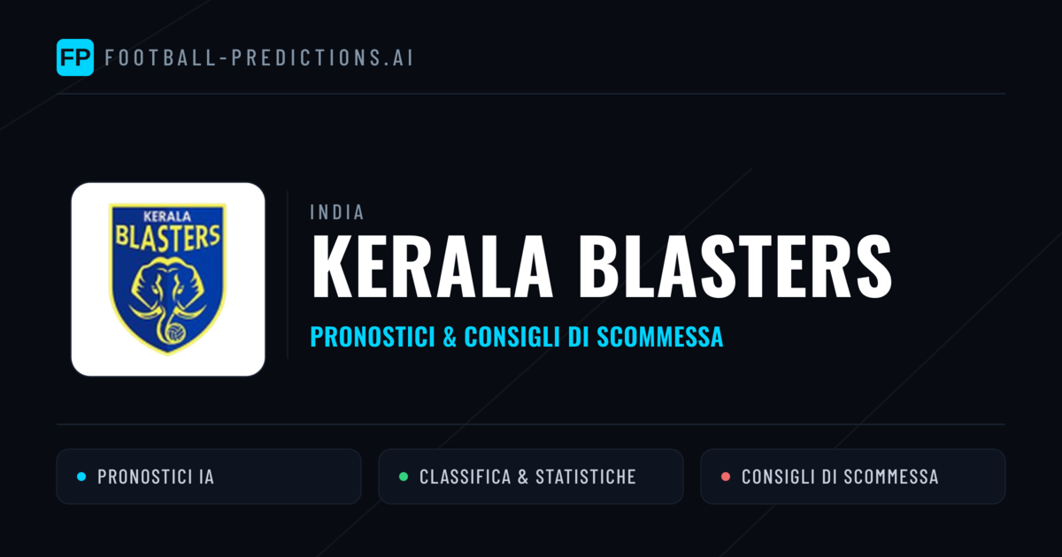 Pronostici e Statistiche Kerala Blasters