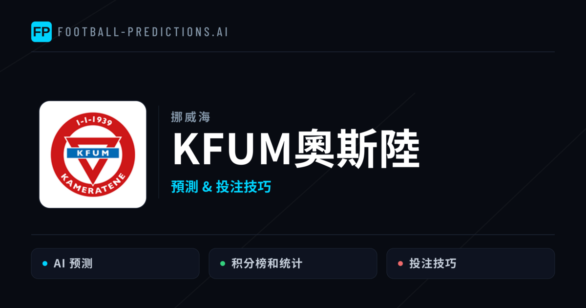 KFUM奧斯陸 運彩分析|足球預測與數據