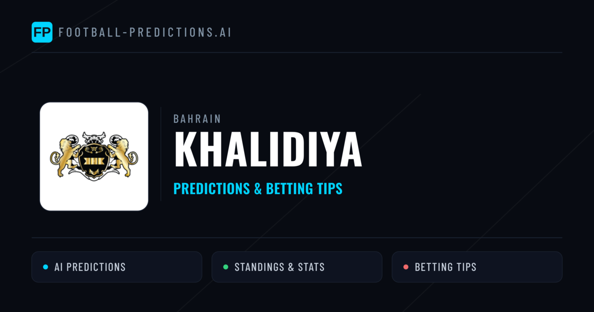 Khalidiya Predictions & Stats