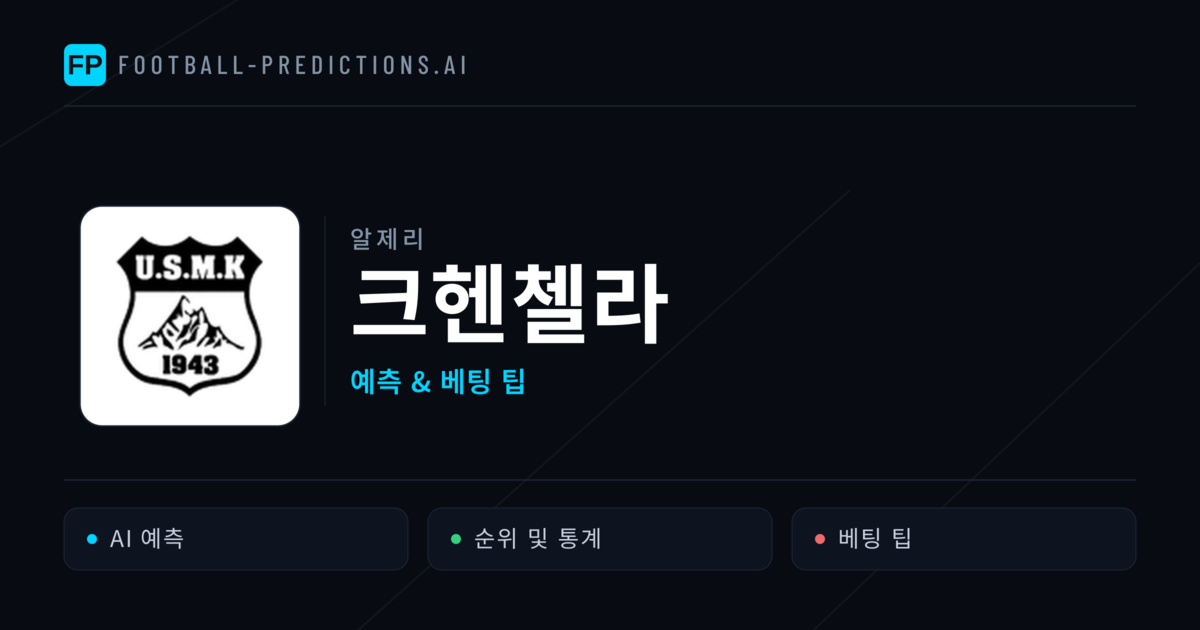크헨첼라 축구 예측 & 통계