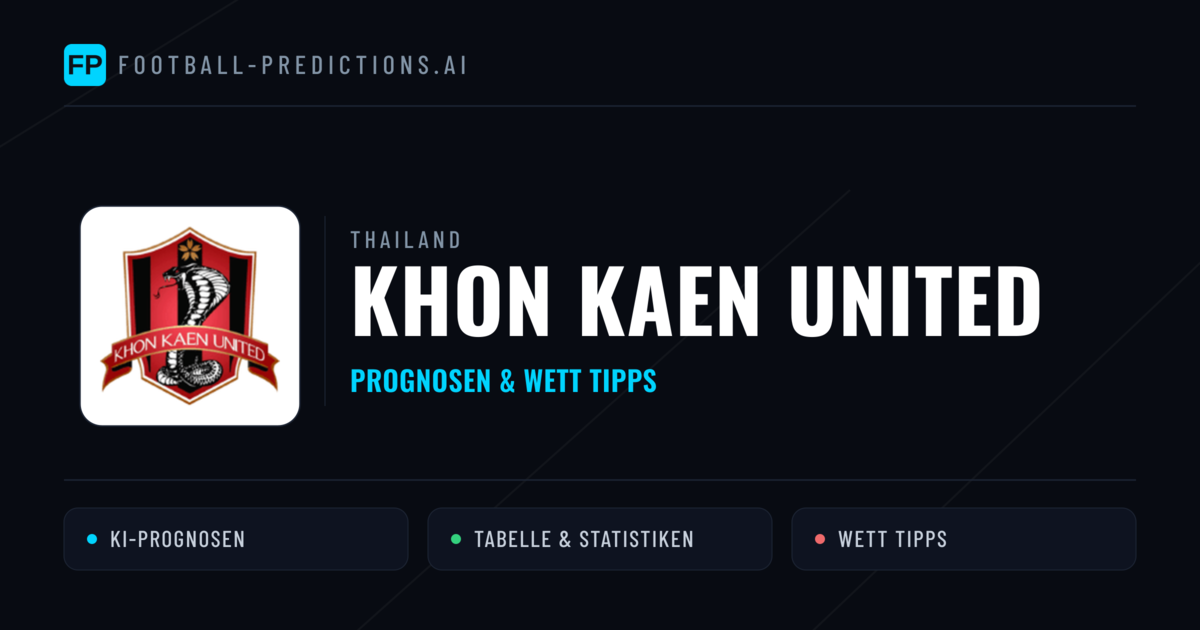 Khon Kaen United Prognosen & Statistiken