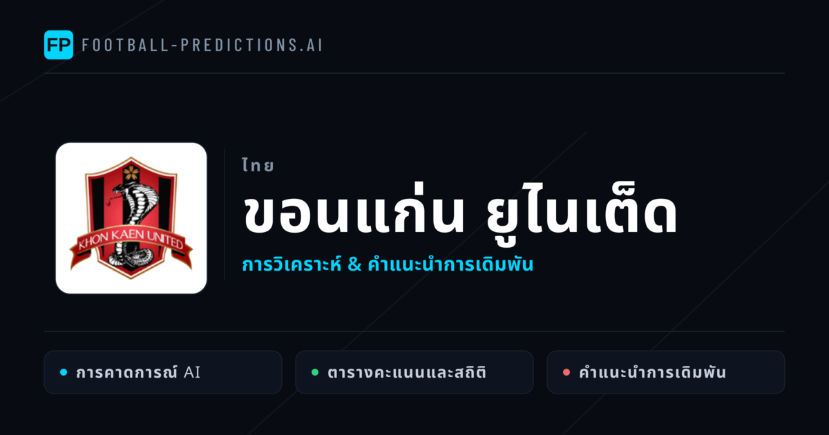 ขอนแก่น ยูไนเต็ด การวิเคราะห์และสถิติ