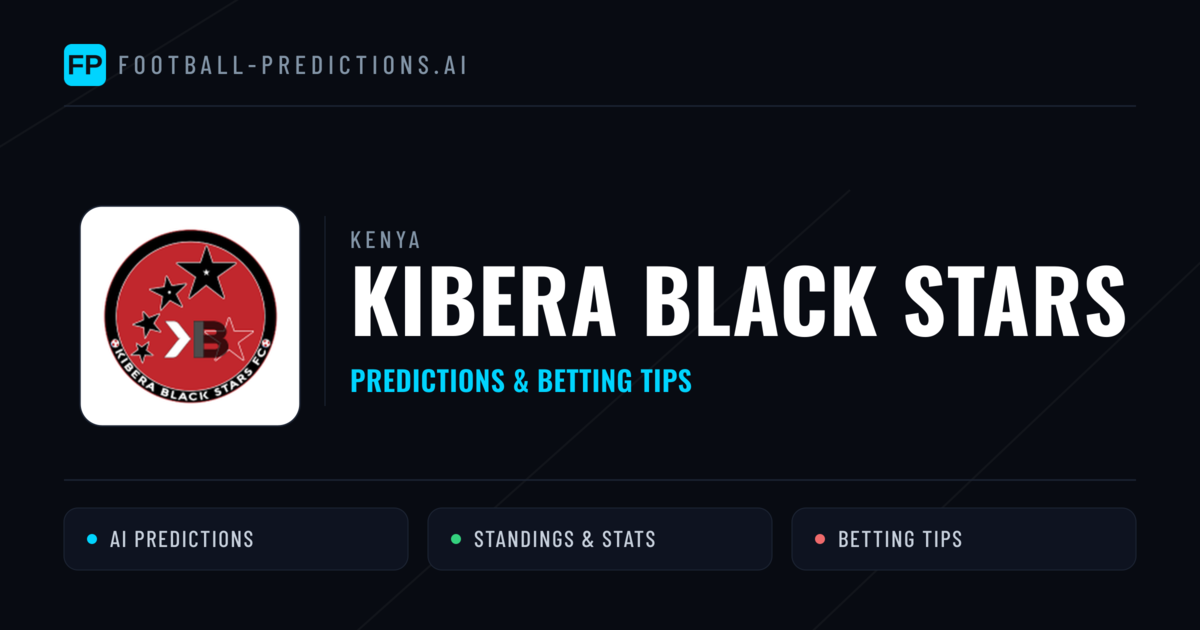 Kibera Black Stars Predictions & Stats