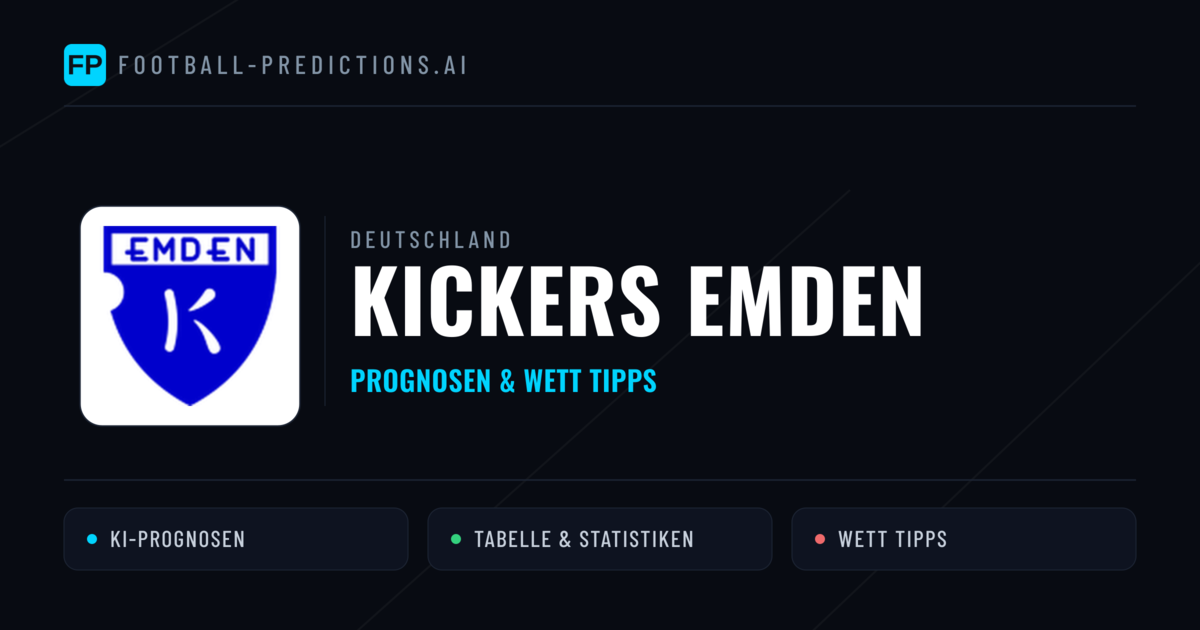 Kickers Emden Prognosen & Statistiken