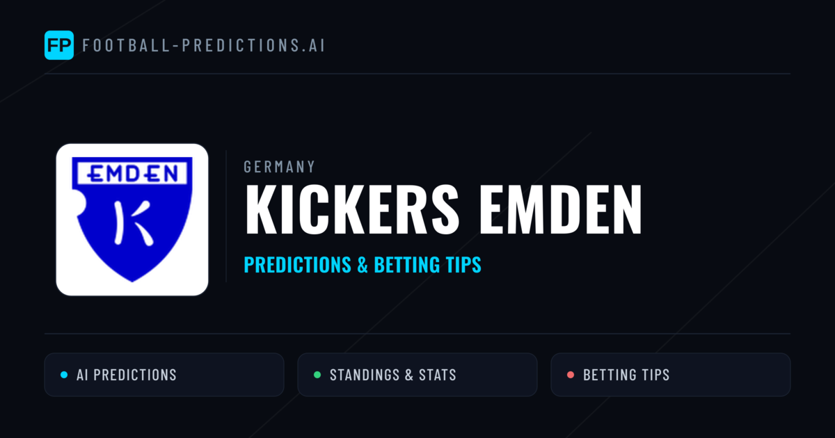 Kickers Emden Predictions & Stats