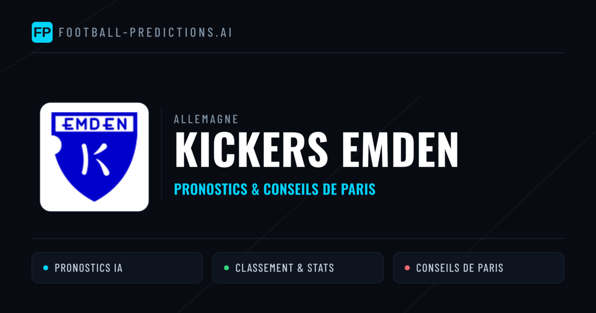 Kickers Emden Pronostics & Statistiques
