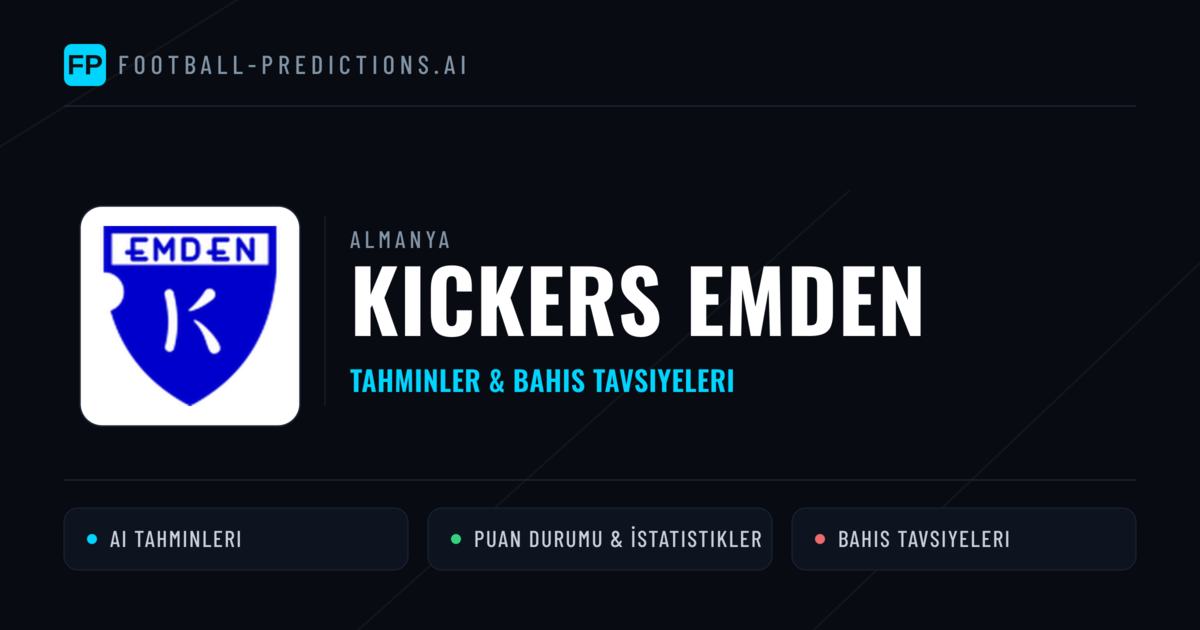 Kickers Emden Tahminleri & İstatistikler
