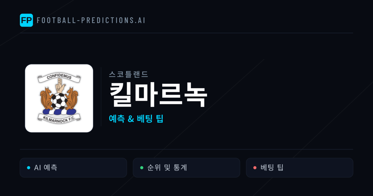 킬마르녹 축구 예측 & 통계