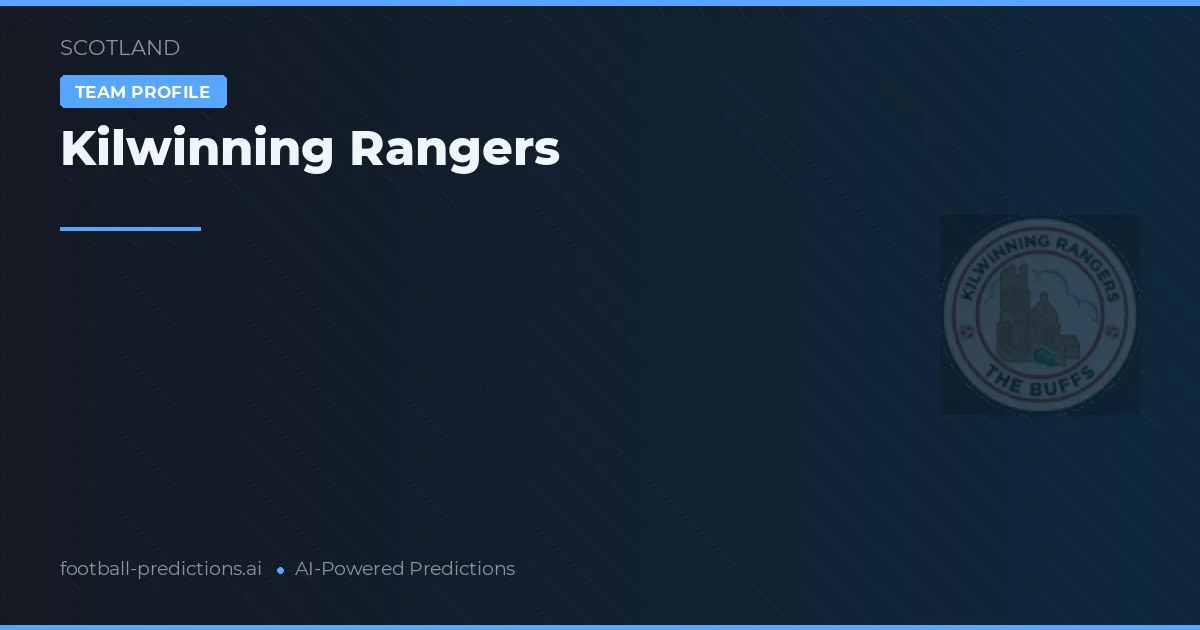 Pronostici e Statistiche Kilwinning Rangers