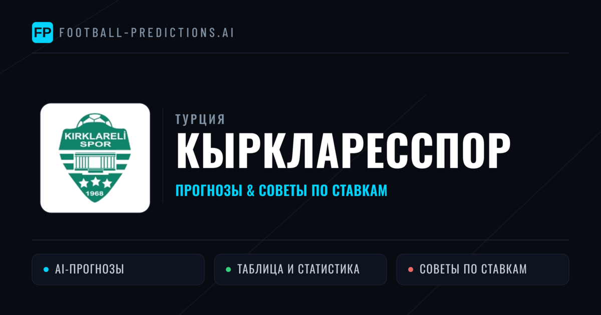 Кыркларесспор прогнозы и статистика