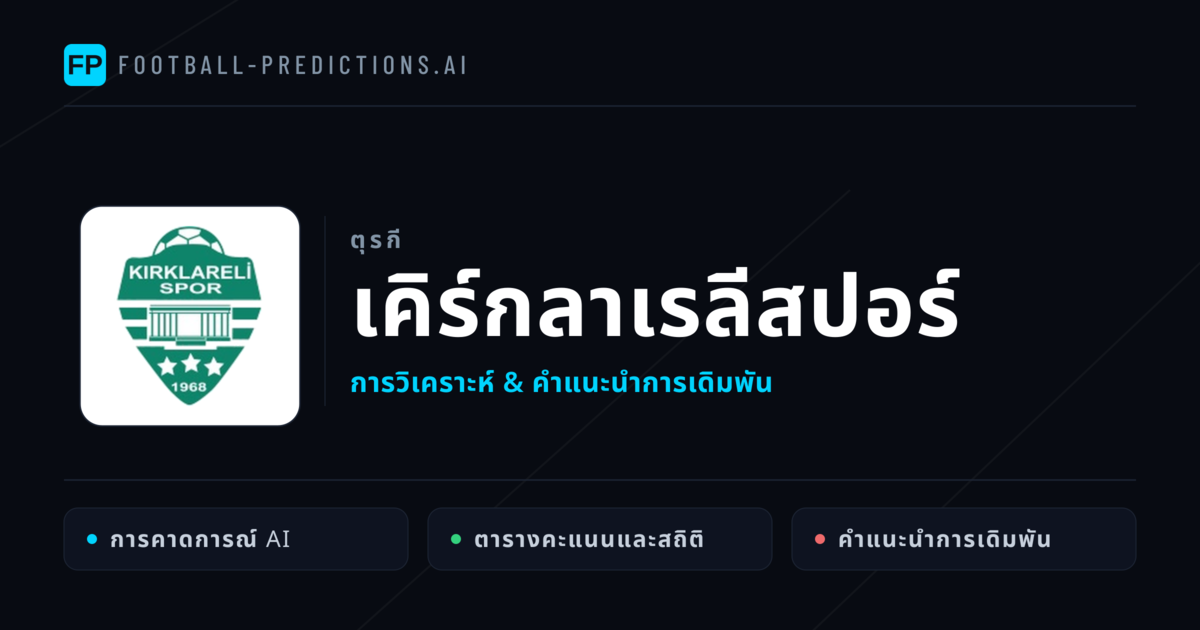 เคิร์กลาเรลีสปอร์ การวิเคราะห์และสถิติ