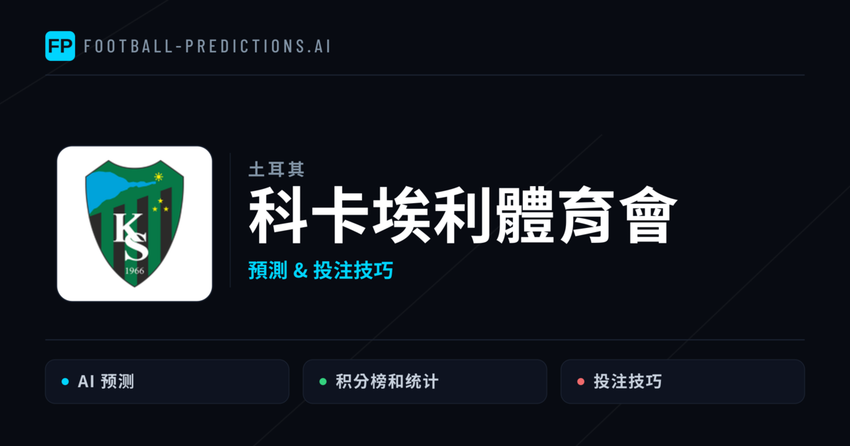 科卡埃利體育會 運彩分析｜足球預測與數據