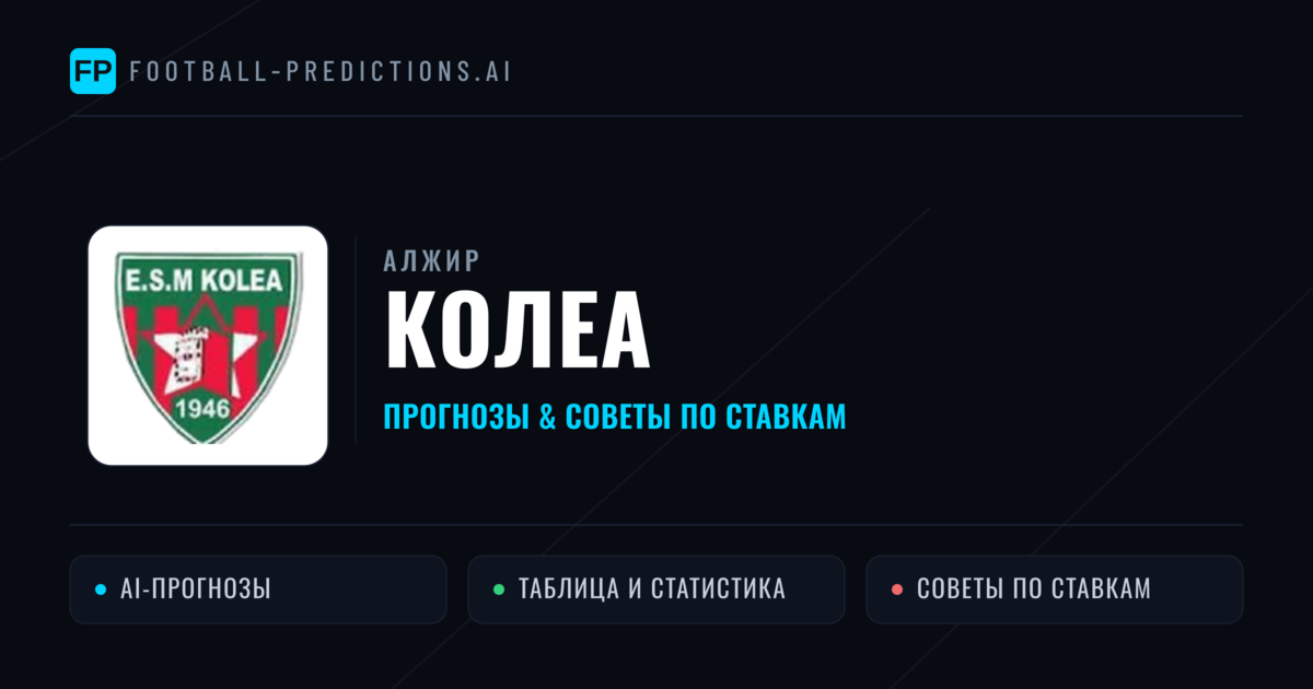 Колеа прогнозы и статистика
