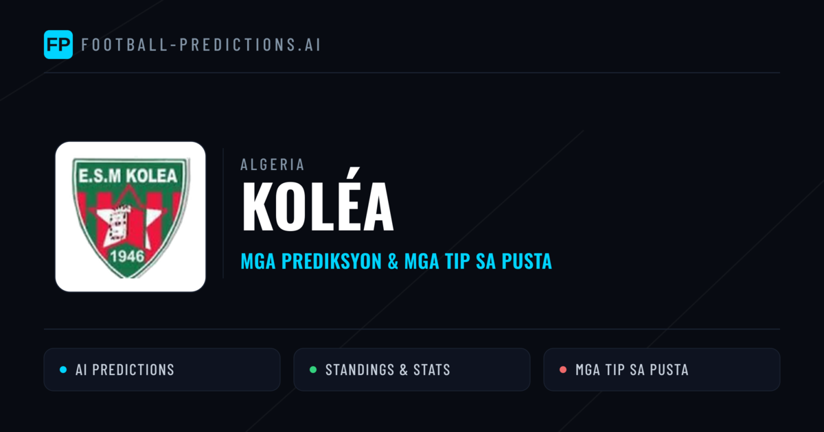 Koléa Predictions & Stats