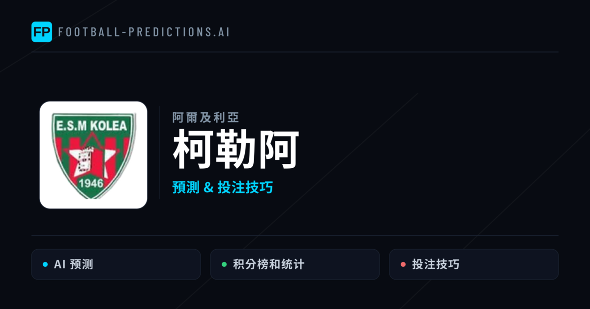 柯勒阿 運彩分析|足球預測與數據