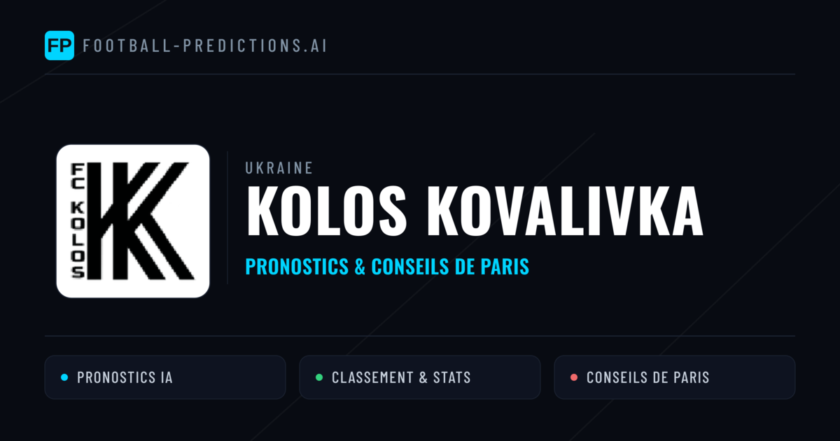 Kolos Kovalivka Pronostics & Statistiques