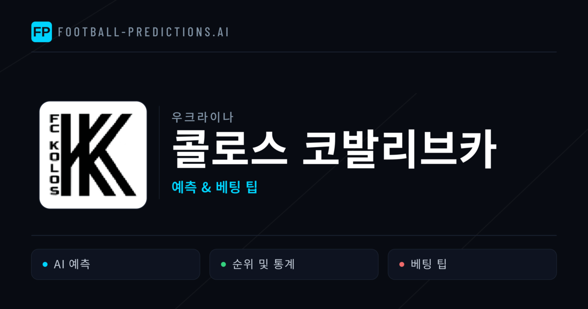 콜로스 코발리브카 축구 예측 & 통계