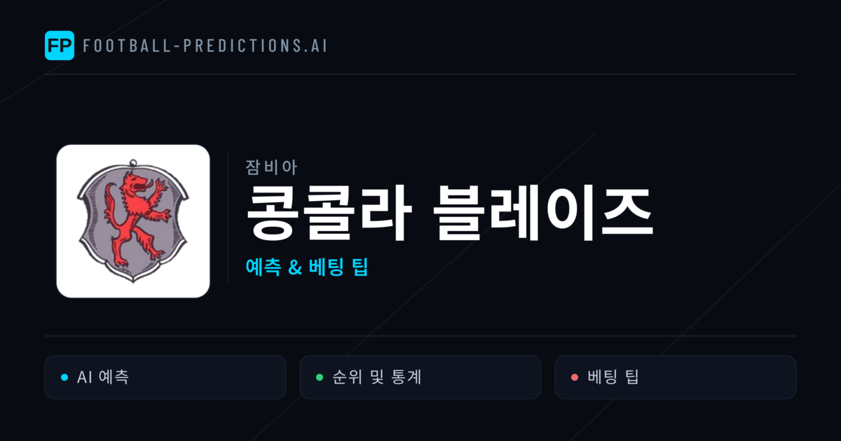 콩콜라 블레이즈 축구 예측 & 통계